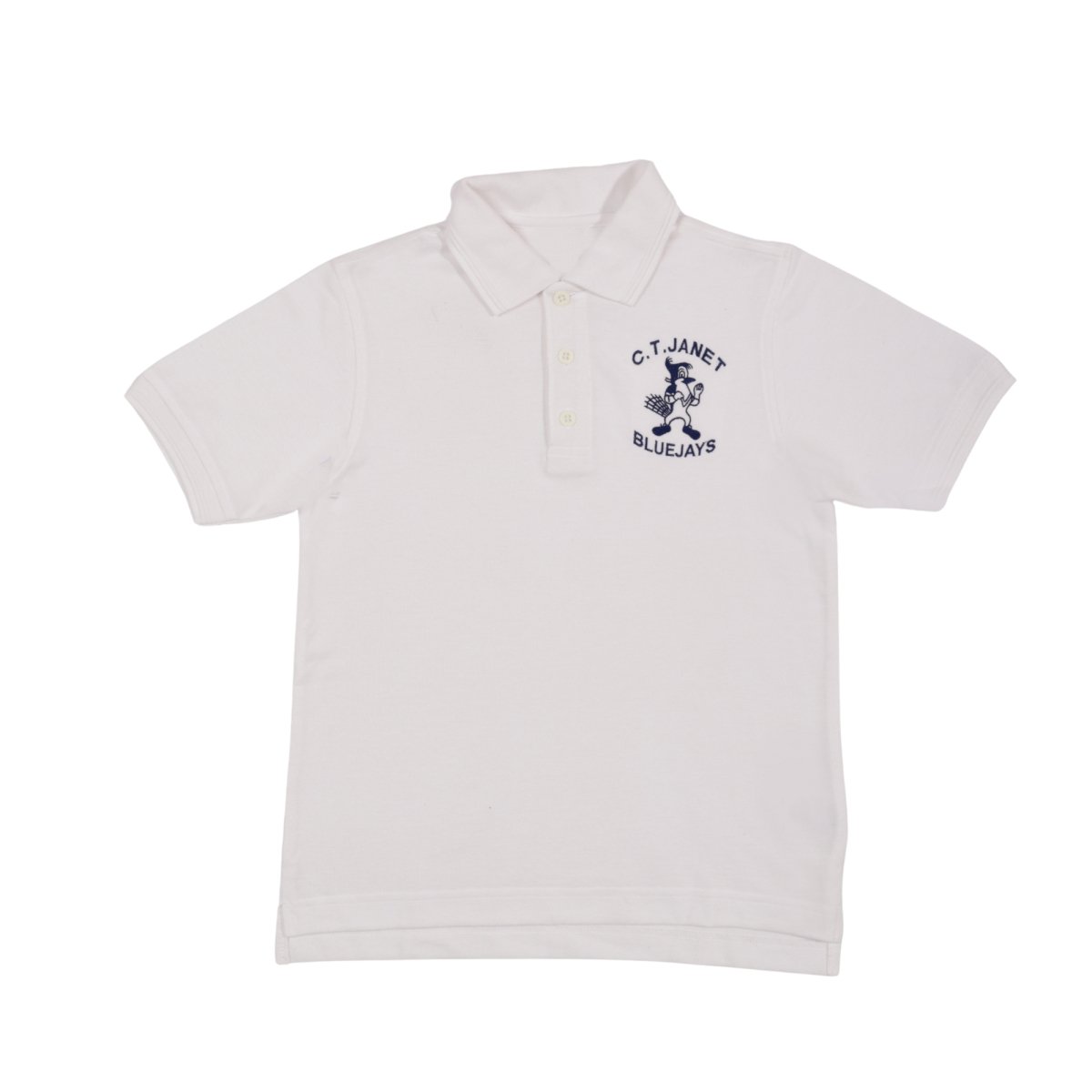 C.T. Janet 8th White Polo Youth PK - Logo Express Uniforms