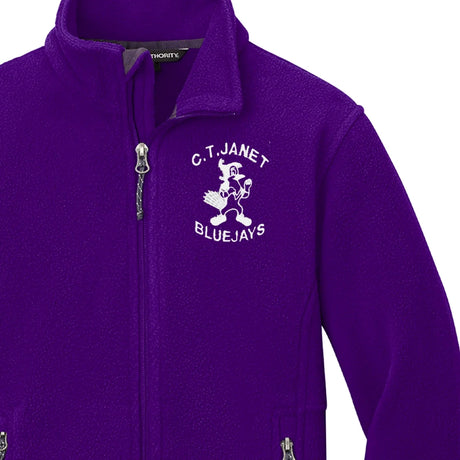 C.T. Janet Pre-K-Kindergarten Purple Fleece Jacket - Logo Express Uniforms - School Uniforms