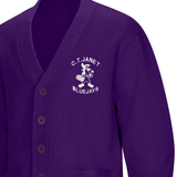 C.T. Janet Purple Cardigan V - Neck - Logo Express Uniforms - School Uniforms