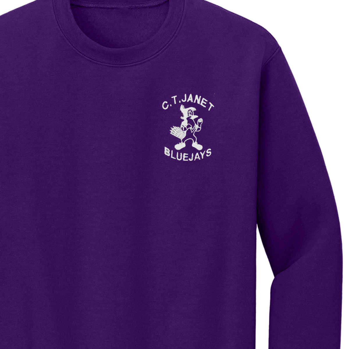C.T. Janet Purple Sweatshirt - Logo Express Uniforms - School Uniforms
