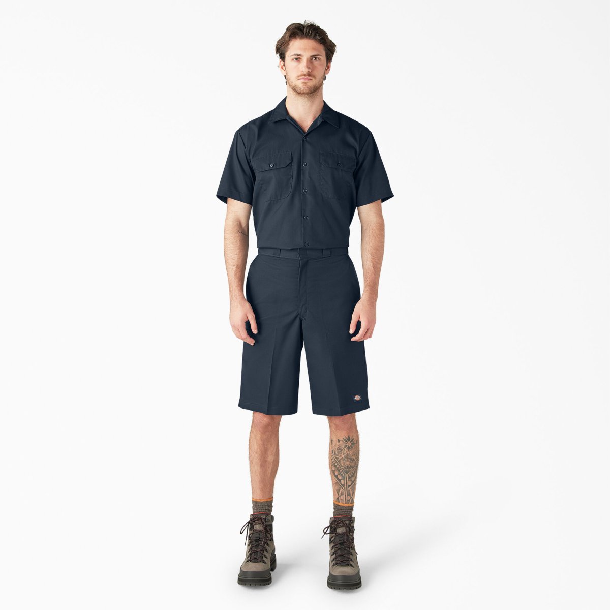 Dickies Boys Flat Front Shorts Dark Navy - Logo Express Uniforms