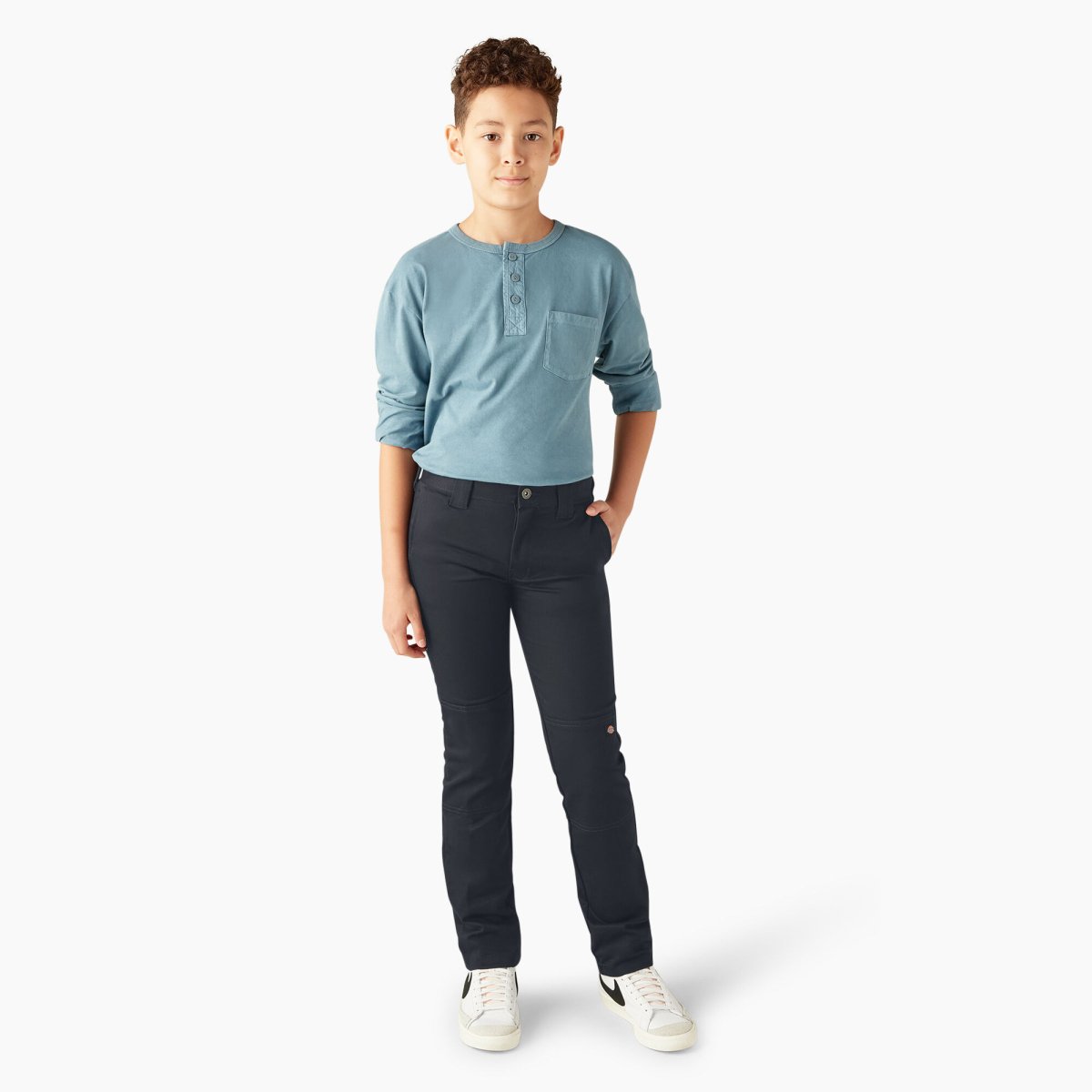 Dickies Boys Flex Waist Double Knee Pants Dark Navy - Logo Express Uniforms