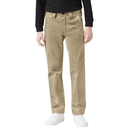 Dickies Boys Skinny Fit Pants Khaki - Logo Express Uniforms