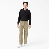 Dickies Boys Skinny Fit Pants Khaki - Logo Express Uniforms