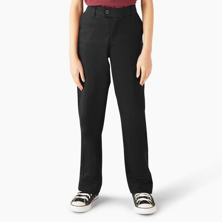 Dickies Girls Slim Fit Pants Black - Logo Express Uniforms - School Uniforms