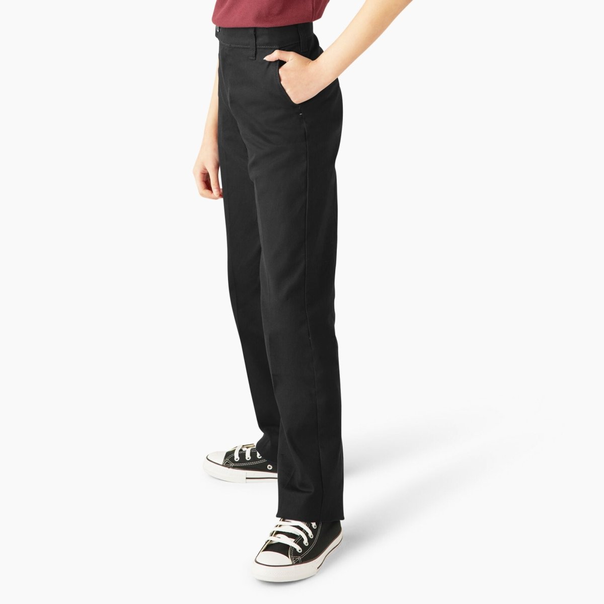 Dickies Girls Slim Fit Pants Black - Logo Express Uniforms - School Uniforms