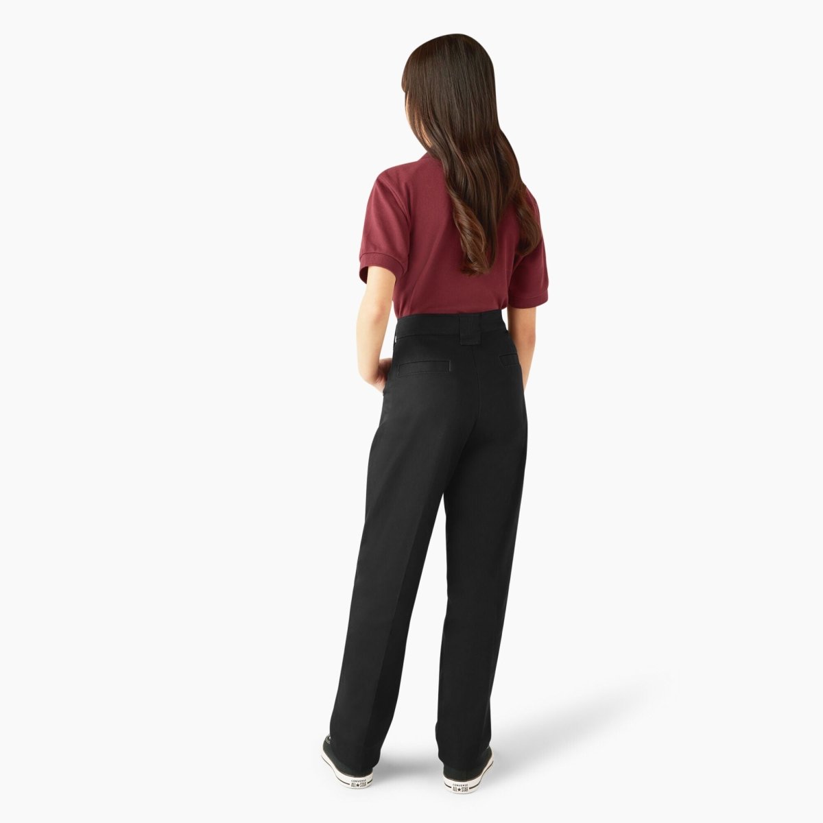 Dickies Girls Slim Fit Pants Black - Logo Express Uniforms