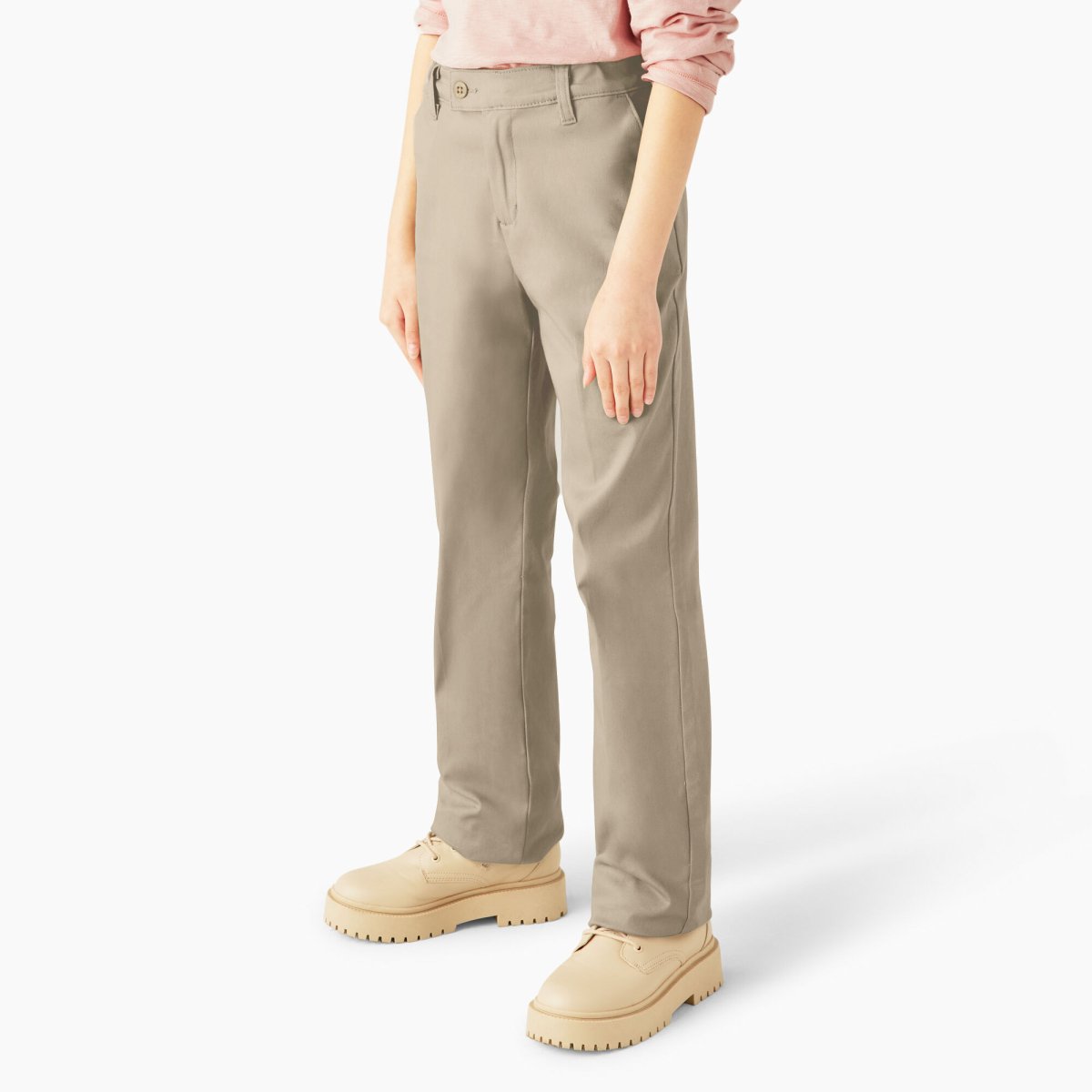 Dickies Girls Slim Fit Pants Desert Sand - Logo Express Uniforms