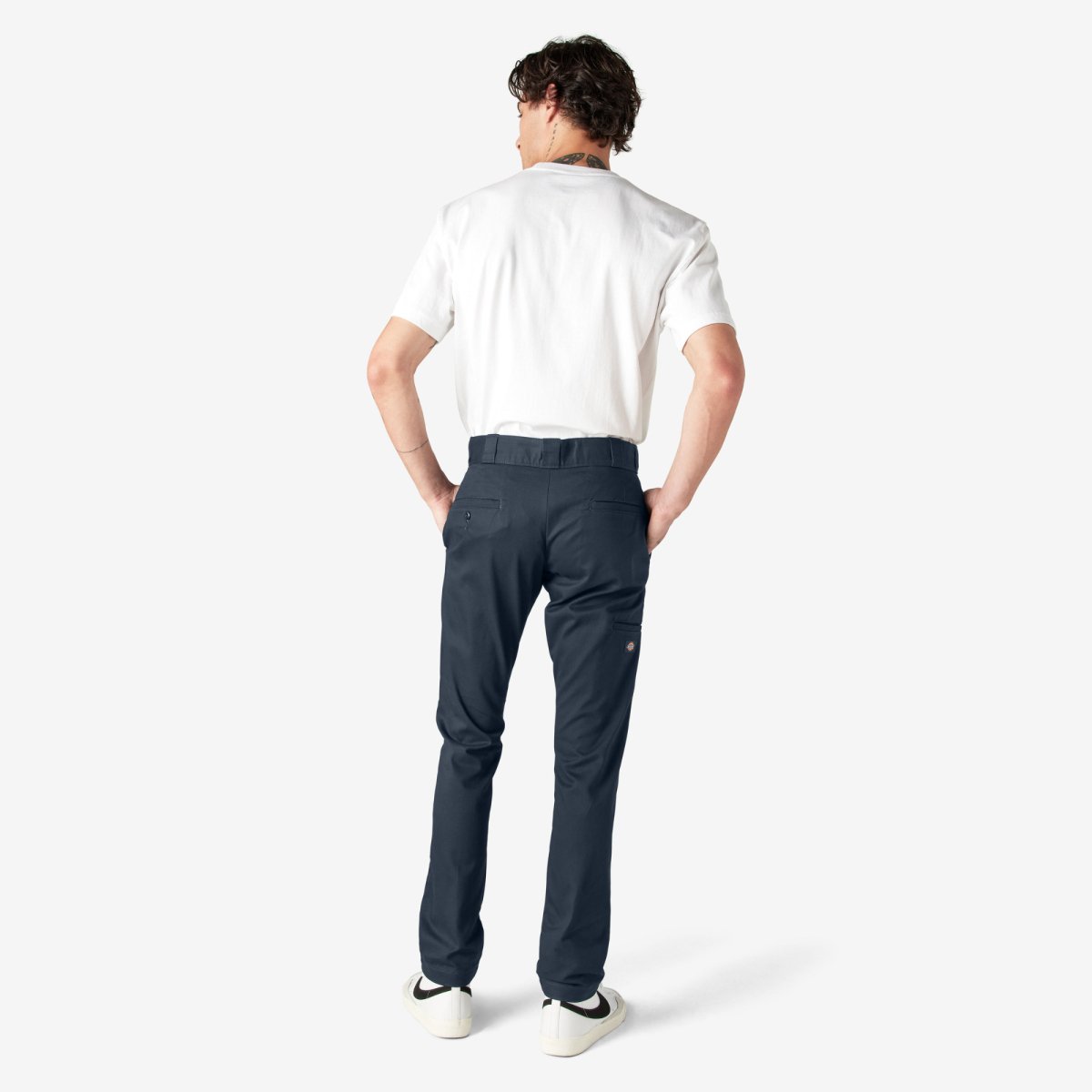 Dickies Men's 811 Skinny Fit Work Pants Dark Navy – Logo