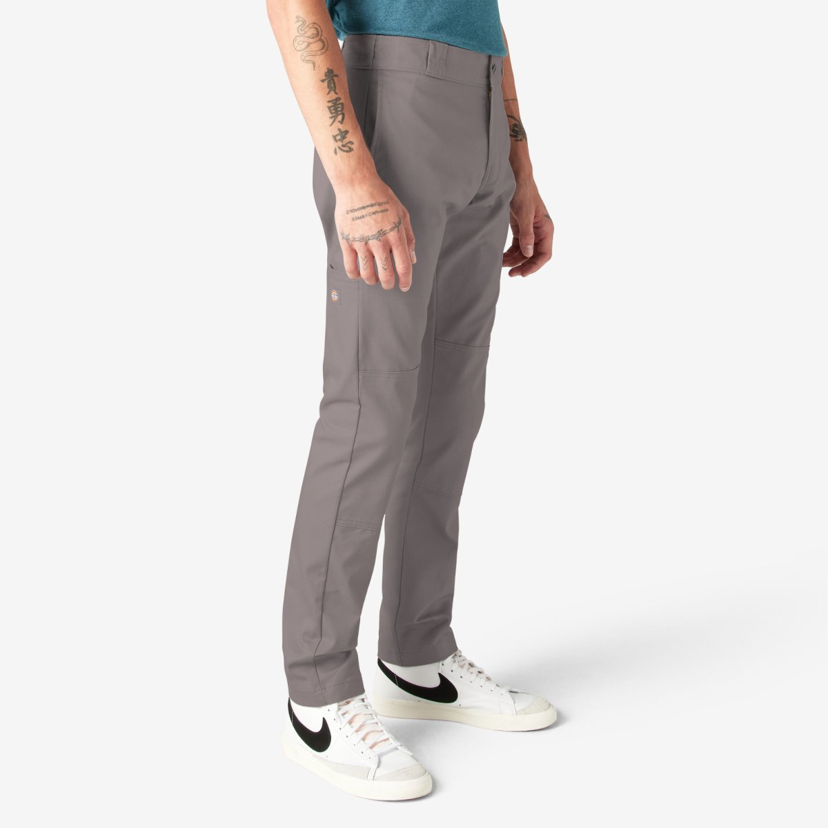 Dickies Men's 811 Skinny Fit Work Pants Silver – Logo