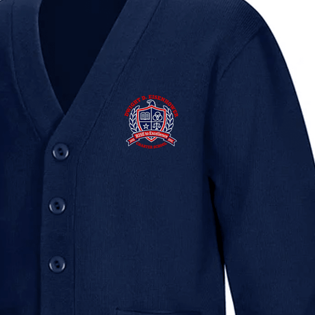 Dwight Eisenhower Navy Cardigan - Logo Express Uniforms - School Uniforms