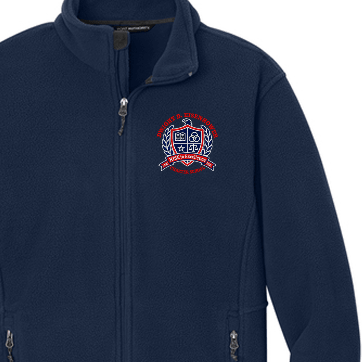 Dwight Eisenhower Navy Fleece Jacket - Logo Express Uniforms - School Uniforms