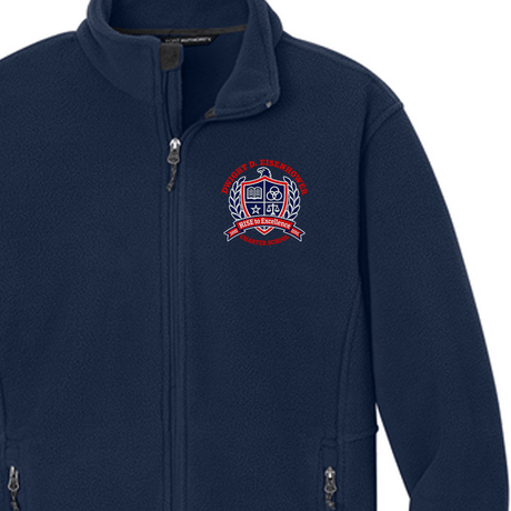 Dwight Eisenhower Navy Fleece Jacket - Logo Express Uniforms - School Uniforms