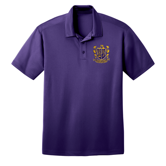 Edna Karr All Grades Purple Dri-Fit Polo - Logo Express Uniforms - School Uniforms