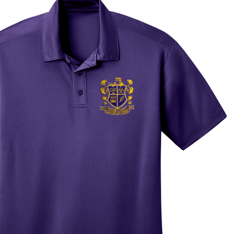 Edna Karr All Grades Purple Dri-Fit Polo - Logo Express Uniforms - School Uniforms