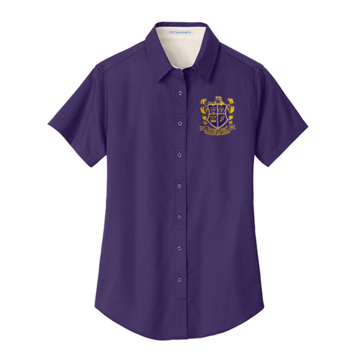 Edna Karr Ladies Purple Oxford Shirt - Logo Express Uniforms - School Uniforms