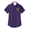Edna Karr Ladies Purple Oxford Shirt - Logo Express Uniforms - School Uniforms