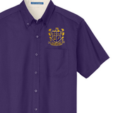 Edna Karr Men's Purple Oxford Shirt - Logo Express Uniforms - School Uniforms