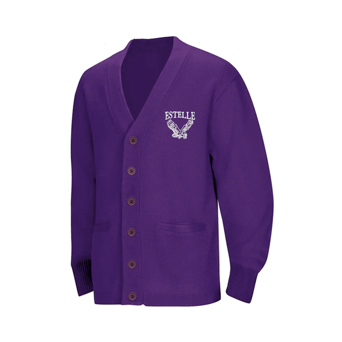 Estelle Purple Cardigan V - Neck - Logo Express Uniforms - School Uniforms