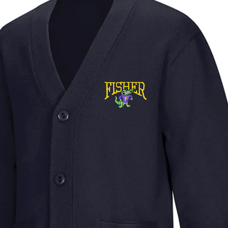 Fisher Middle/High School Black Cardigan - Logo Express Uniforms - School Uniforms
