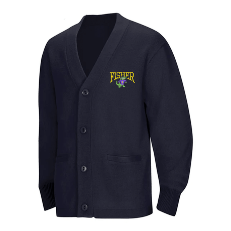 Fisher Middle/High School Black Cardigan - Logo Express Uniforms - School Uniforms