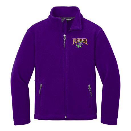 Fisher Middle/High School Purple Fleece Jacket - Logo Express Uniforms - School Uniforms
