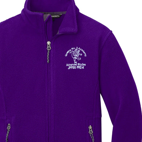 Gretna No. 2 PreK/Kindergarten Purple Fleece Jacket - Logo Express Uniforms - School Uniforms
