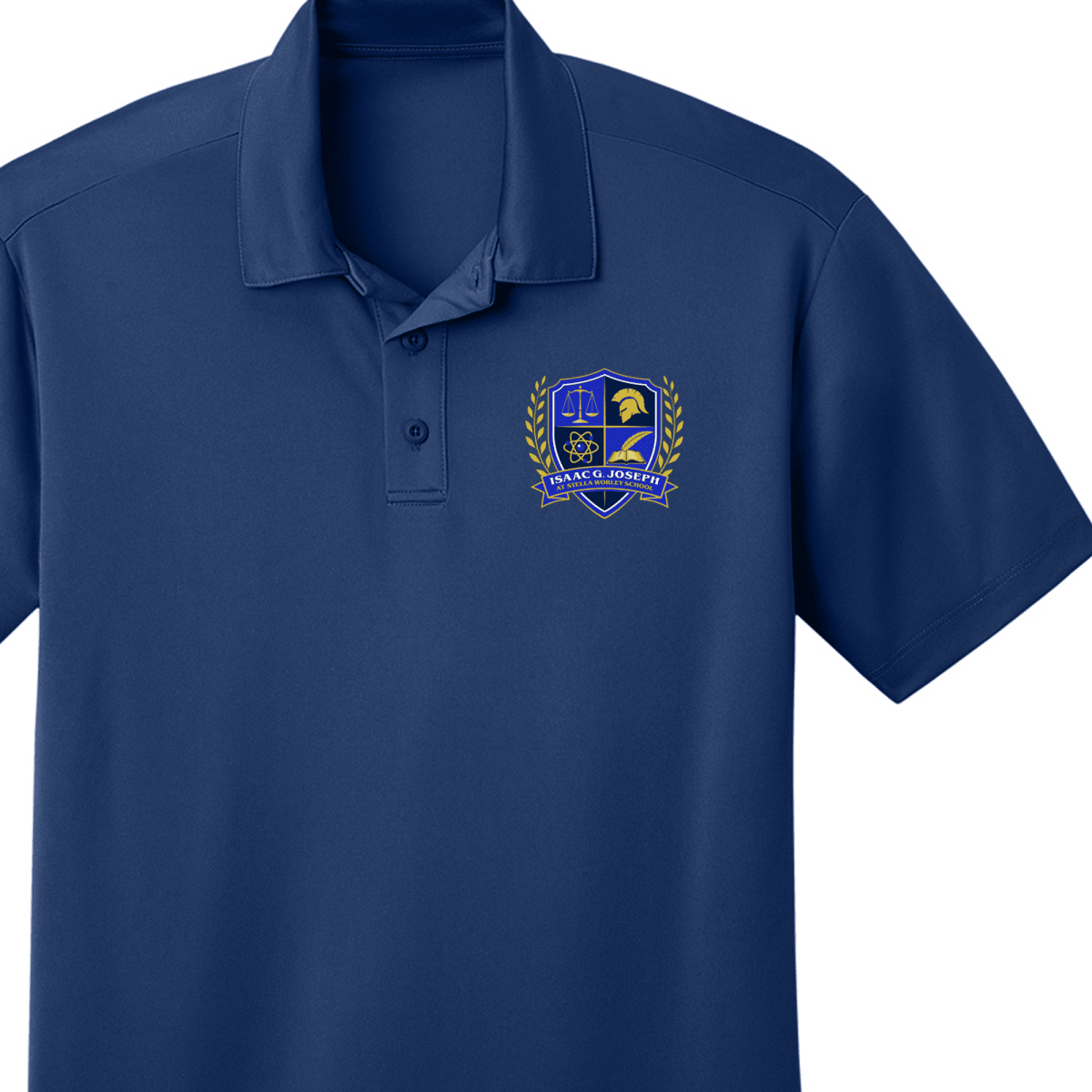 Isaac G. Joseph at Worley School 1st-5th Grade Royal Polo - Logo Express Uniforms - School Uniforms