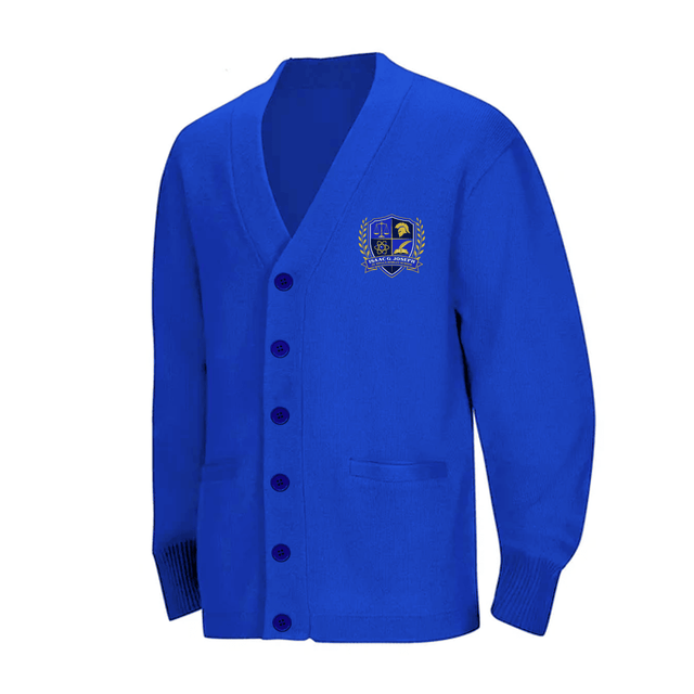 Isaac Joseph at Stella Worley 1st-5th Grade Royal Cardigan - Logo Express Uniforms - School Uniforms