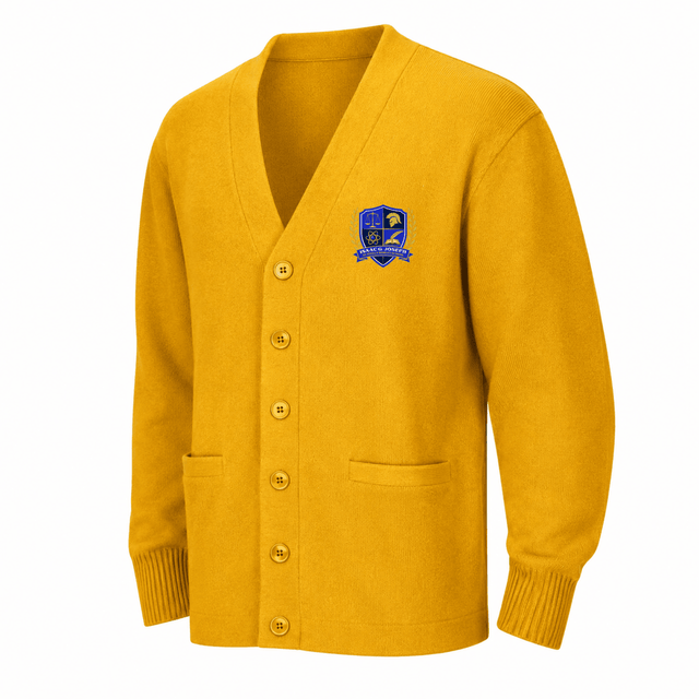 Isaac Joseph at Stella Worley 6th-8th Grade Gold Cardigan - Logo Express Uniforms - School Uniforms