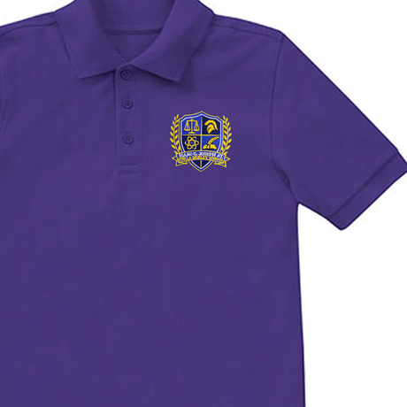 Isaac Joseph at Stella Worley Pre-K–Kindergarten Purple Polo - Logo Express Uniforms - School Uniforms