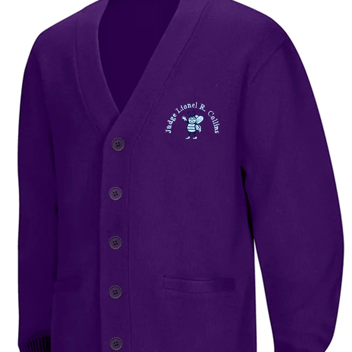 Judge Lionel R. Collins PreK-Kindergarten Purple Cardigan