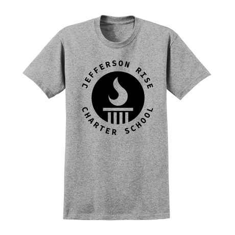 Jefferson RISE 9th - 11th Grade Grey T-shirt - Logo Express Uniforms - School Uniforms