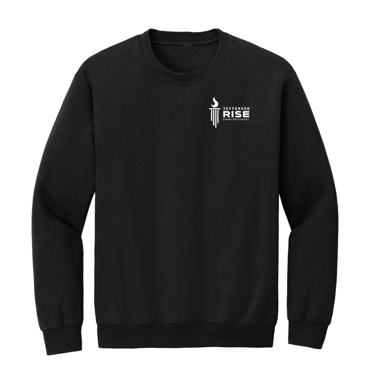 Jefferson Rise Black Sweatshirt - Logo Express Uniforms