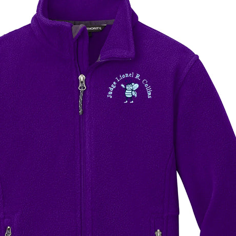 Judge Lionel R. Collins PreK-Kindergarten Purple Fleece Jacket - Logo Express Uniforms - School Uniforms