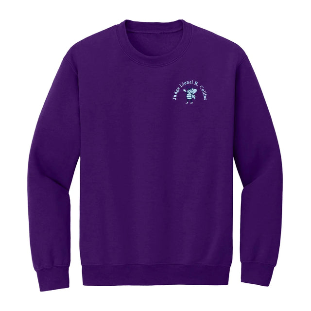 Judge Lionel R. Collins PreK-Kindergarten Purple Sweatshirt - Logo Express Uniforms - School Uniforms