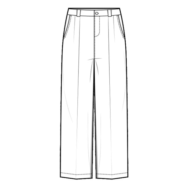 Kehoe France Pleated Pants Blue Twill for Girls - Logo Express Uniforms - School Uniforms