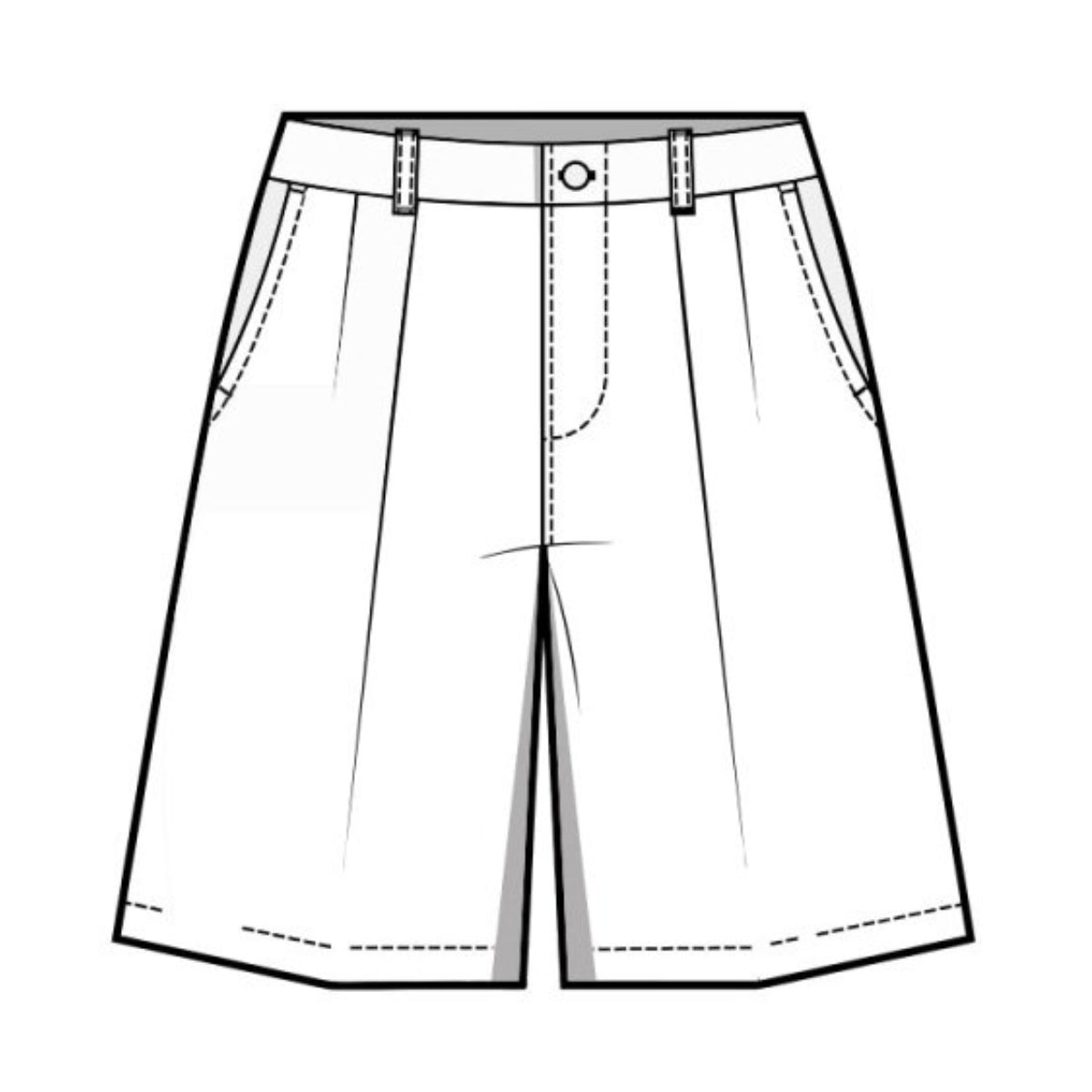 Kehoe France Pleated Shorts Light Blue Twill for Girls - Logo Express Uniforms - School Uniforms