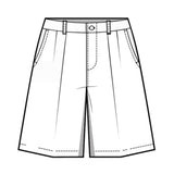 Kehoe France Pleated Shorts Light Blue Twill for Girls - Logo Express Uniforms - School Uniforms