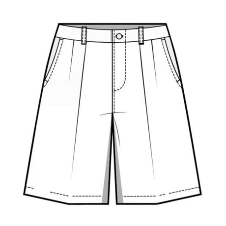 Kehoe France Pleated Shorts Light Blue Twill for Girls - Logo Express Uniforms - School Uniforms