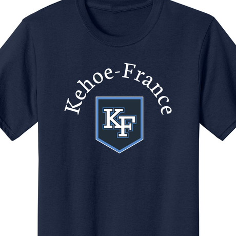 Kehoe France Schools PE Tee Shirt Cotton Navy Blue - Logo Express Uniforms - School Uniforms