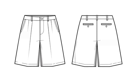 Kehoe France Schools Pleated Shorts Light Blue Twill - Logo Express Uniforms - School Uniforms