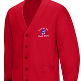 Lapalco Head Start Center Red Cardigan - Logo Express Uniforms - School Uniforms