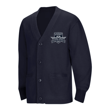 Laureate Charter 6th-8th Grade Black Cardigan - Logo Express Uniforms - School Uniforms