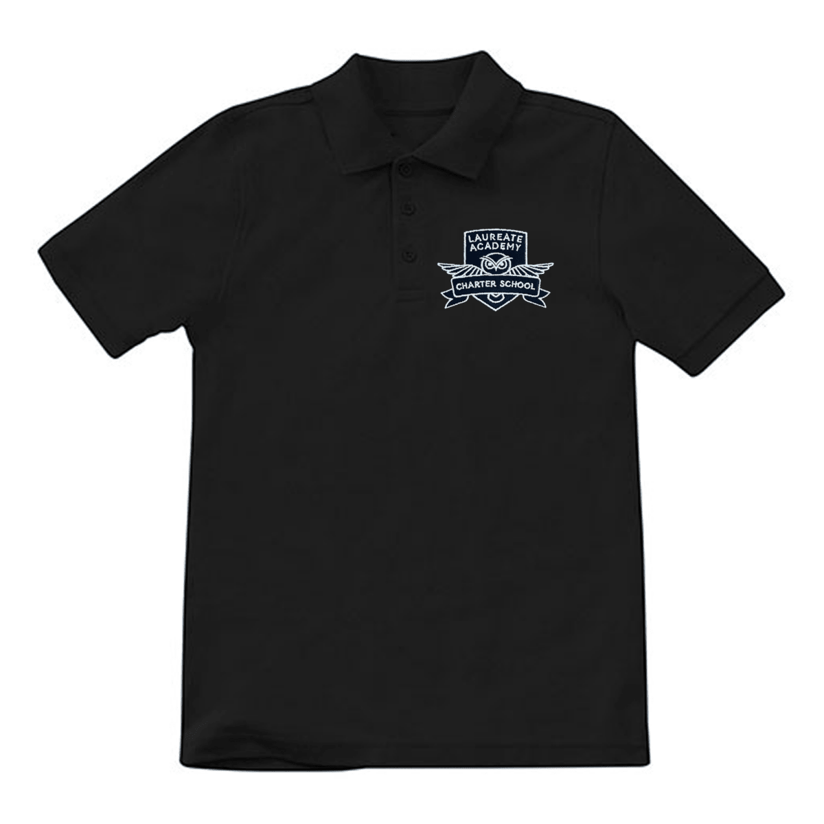 Laureate Charter 6th-8th Grade Black Polo - Logo Express Uniforms - School Uniforms