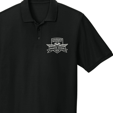 Laureate Charter 6th - 8th Grade Black Polo - Logo Express Uniforms - School Uniforms