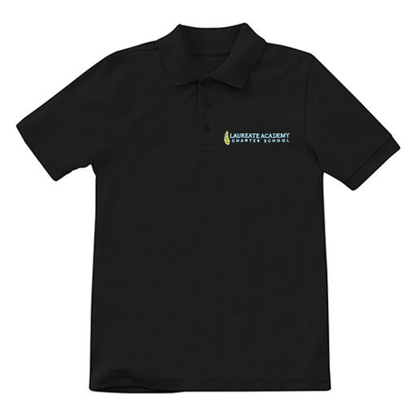 Laureate Charter 6th - 8th Grade Black Polo - Logo Express Uniforms - School Uniforms