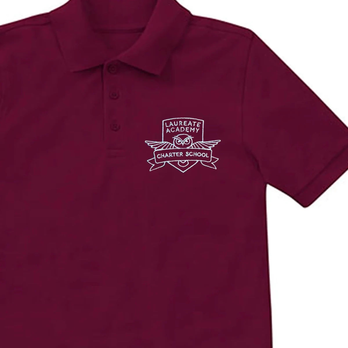 Laureate Charter Kindergarten-5th Grade Maroon Polo - Logo Express Uniforms - School Uniforms