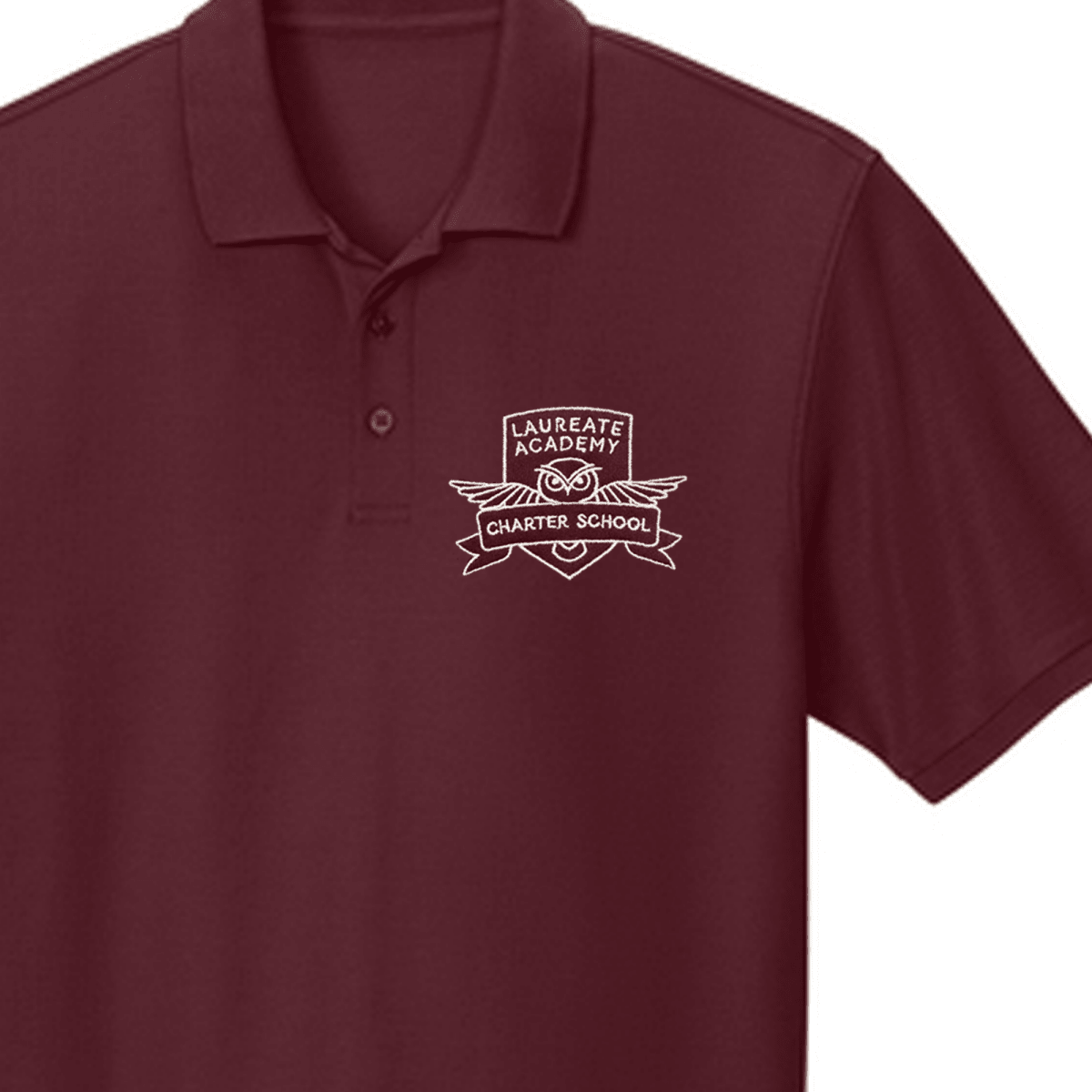 Laureate Charter Kindergarten - 5th Grade Maroon Polo - Logo Express Uniforms - School Uniforms
