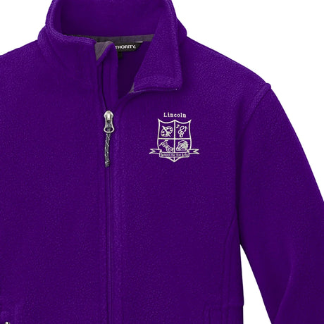 Lincoln PreK-Kindergarten Purple Fleece Jacket - Logo Express Uniforms - School Uniforms